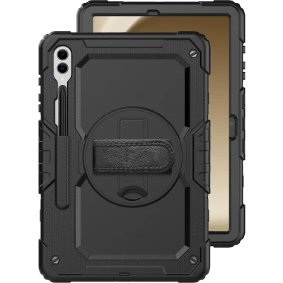 Afbeelding van Just in Case Samsung Galaxy Tab S9 Plus / FE Rotating Back Cover Zwart