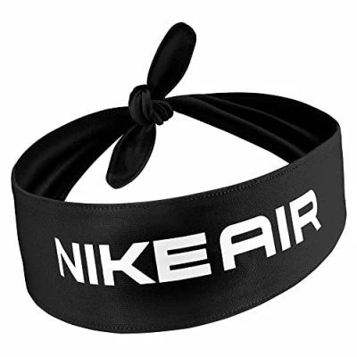 Afbeelding van Nike Hoofdband Tie Skinny Air Graphic Zwart Wit