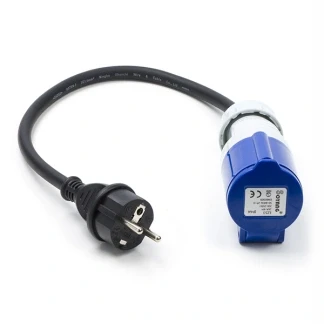 Afbeelding van CEE verloopkabel Q link 0.4 meter (16A, 230V, 3x1.5mm², IP44, Schuko naar vrouwelijk)