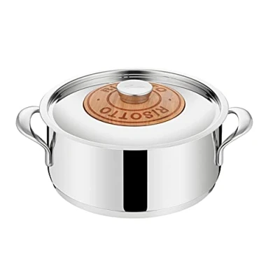 Image de Faitout inox 24cm avec couvercle Lagostina 011204032424
