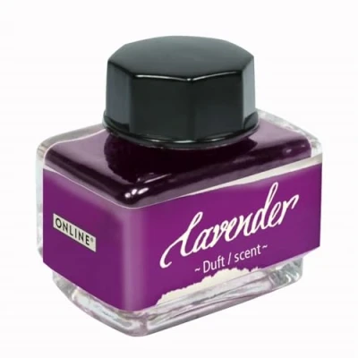 Afbeelding van ONLINE Lavendel geurinkt, 15 ml paars inktglas, kleurrijke kalligrafie inkt, handletters, converterinkt, zintuiglijke inkt op waterbasis