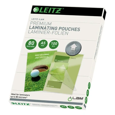 Image de Leitz Brillant, limpide A5 (148 x 210 mm) pochettes plastifiées