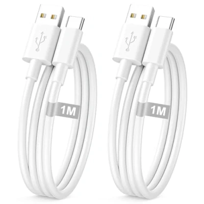 Afbeelding van Cable USB C Charge Rapide, Carplay Câble A vers USBC pour iPhone 16 15 Pro Max Chargeur cordon 1M/Lot de 2 Fil Type 16e/16/15 Plus, iPad Air Mini, Android Auto