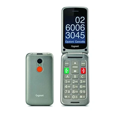 Afbeelding van Gigaset GL590 Mobiele telefoon voor ouderen met noodknop oplaadstation 3 snelkiesnummer Grijs