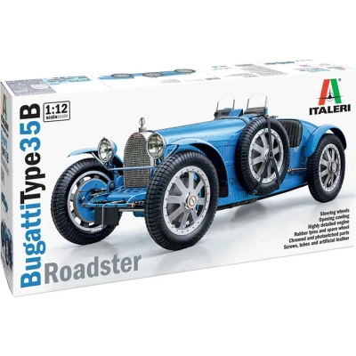 Afbeelding van 1:12 Italeri 4713 Bugatti 35B Roadster Auto Monte Carlo 1930 Plastic Modelbouwpakket