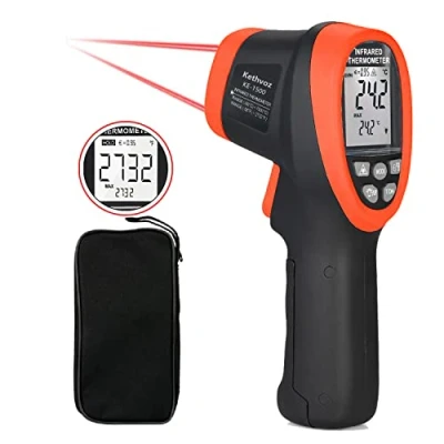 Afbeelding van Kethvoz Infrarood Thermometer IR Temp Gun, Industriële Laser Pyrometer KE 1500 Meet Temperatuur 50 C ( 58 F2732F) voor Keuken Voedsel Koken Pizza Oven Vriezer (niet menselijk gebruik)