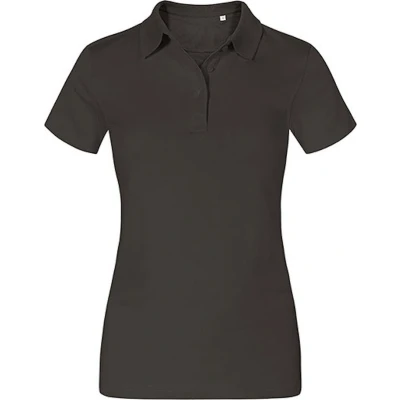 Afbeelding van Damespolo &#039;Jersey&#039; met korte mouwen Charcoal S