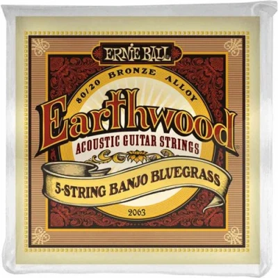 Image de Ernie Ball Earthwood Banjo 5 cordes Blugrass 2063