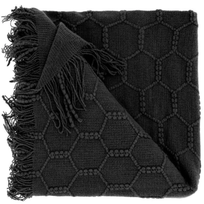 Afbeelding van Unique Living Plaid Fee Black 127x152cm