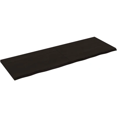 Afbeelding van vidaXL Wastafelblad 180x60x4 cm behandeld massief hout donkergrijs