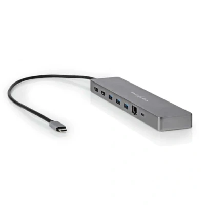 Afbeelding van Nedis USB Multi Port Adapter CCBW64260AT02 Antraciet