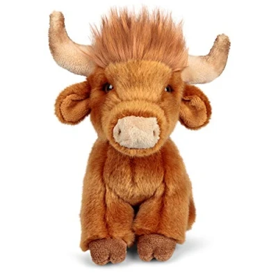 Afbeelding van Pluche knuffeldier Schotse hooglander koe 15 cm Boerderij dieren speelgoed knuffels