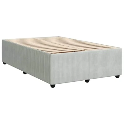 Afbeelding van vidaXL Bedframe fluweel lichtgrijs 120x190 cm