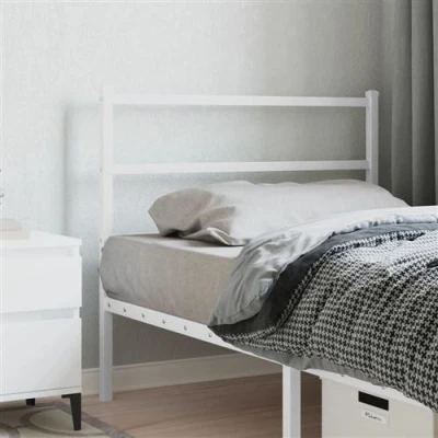 Image de vidaXL Tête de lit métal blanc 100 cm