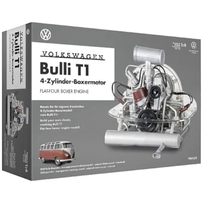 Afbeelding van 1:3 Franzis 67152 3 Volkswagen T1 Bulli Model Engine Kit Plastic Modelbouwpakket