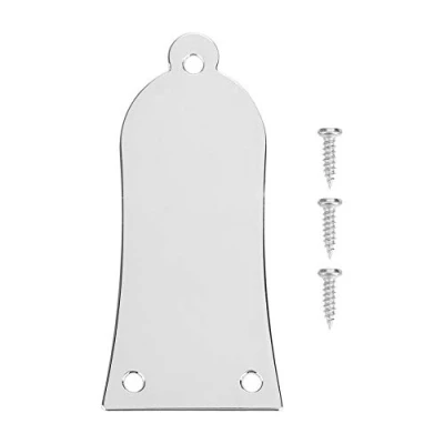 Afbeelding van Bnineteenteam Truss Rod Cover, 3 metalen gaten met schroeven voor basgitaar (zwart, zilver, goud) (zilver)