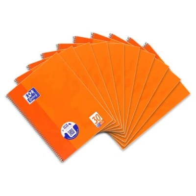 Afbeelding van Oxford 100050359 notitieblok A4 blanco, 90 g/m² optiek, papier, 10 stuks, 80 vellen, oranje