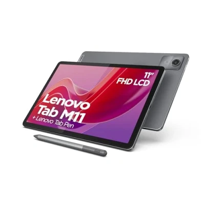 Image de Lenovo Tab M11 Tablette Tactile 11&#039;&#039; WUXGA (Processeur MediaTek Helio G88, 8Coeurs, 4 Go de RAM, eMMC 128 Go, Pen, Android 13, WiFi + Bluetooth) Luna Gris