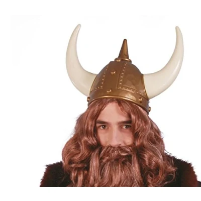 Afbeelding van Fiestas Guirca Helm Viking Met Hoorns Heren 26 X 22 16 Cm Bruin