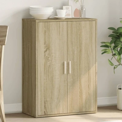 Afbeelding van Dressoir 60x31x84 cm bewerkt hout sonoma eikenkleurig