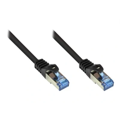 Image de Good Connections RNS Cordon de raccordement RJ 45 (M) pour 15 m SFTP, PiMF CAT 6a sans halogène, moulé, crochet noir