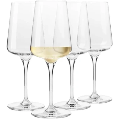 Afbeelding van KROSNO Infinity witte wijnglazen Set van 4 380 ml Handgemaakt glas, elegant en tijdloos design, ideaal voor wijn spruiters, Made in Europe
