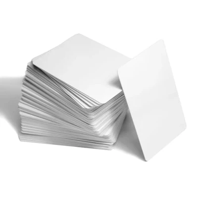 Afbeelding van 100 stuks witte kaarten van pvc, basisidentificatiekaarten, Nfc etiketten, identiteitskaarten kunststof, blanco visitekaartjes, printerkaarten voor (54 x 85,5 mm)