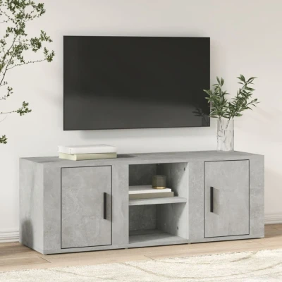 Afbeelding van vidaXL Tv meubel 100x31,5x35 cm bewerkt hout betongrijs