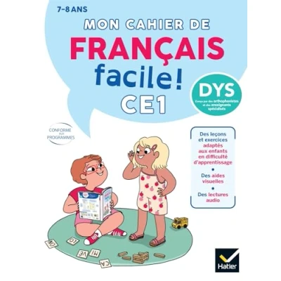Afbeelding van MON CAHIER DE FRANCAIS FACILE DYS ! CE1 7 ANS