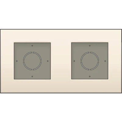 Afbeelding van Tweevoudige opbouwkit voor opbouwmontage van 2 inbouwapparaten, Cream