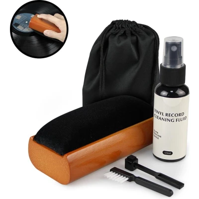 Afbeelding van Platenborstel Premium Set Antistatisch Platenreiniger LP Borstel Vinyl Reiniger schoonmaakset Reinigingsset