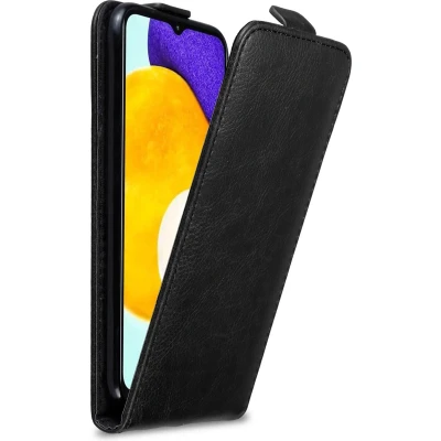 Afbeelding van Cadorabo Hoesje geschikt voor Samsung Galaxy A13 5G in ZWARTE NACHT Beschermhoes flip design Case Cover met magnetische sluiting
