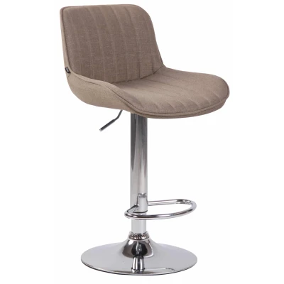 Afbeelding van Barkruk Mandal Stof Chrome frame Taupe