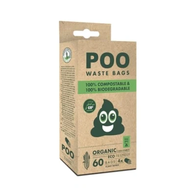 Afbeelding van M pets Hondenpoepzakjes Poo Dog Waste Composteerbaar 60 Stuks