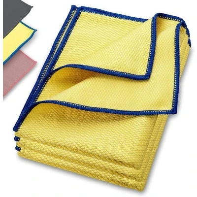 Afbeelding van Raamdoek streepvrij, premium microvezel glasdoek (3 stuks, 60 x 40 cm), glazen poetsdoeken voor binnen en buiten
