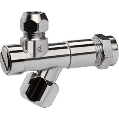 Afbeelding van Raminex hoekstopkraan aansluiting 1/2, afgaand 3/8 10x15
