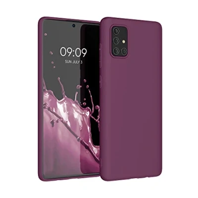Afbeelding van kwmobile telefoonhoesje geschikt voor Samsung Galaxy A71 Hoesje smartphone Back cover in magenta lila