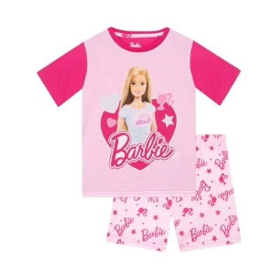 Afbeelding van Barbie pyjama, pyjama voor meisjes, zomerpyjama modieuze Roze