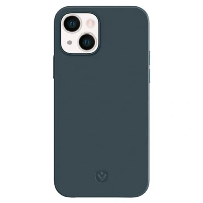 Afbeelding van Valenta Leather Back Cover Snap Luxe Apple iPhone 13 Blue