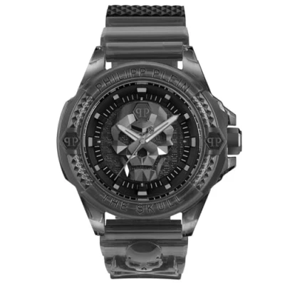 Afbeelding van Philipp Plein The $Kull Synthetic PWWAA0523 Horloge Siliconen Grijs Ø 44 mm