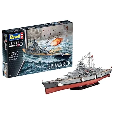 Afbeelding van 1:350 Revell 05040 Battleship Bismarck Plastic Modelbouwpakket