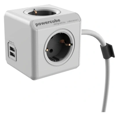 Afbeelding van PowerCube Verlengde USB Grey / Type F (Netherlands/Germany) 1.5m