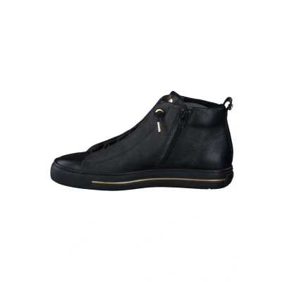 Afbeelding van Paul Green Sneakers hoog, Dames, Maat: 35.5, Maincalf black Leer