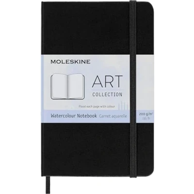 Image de Carnet Aquarelle Poche rigide noir