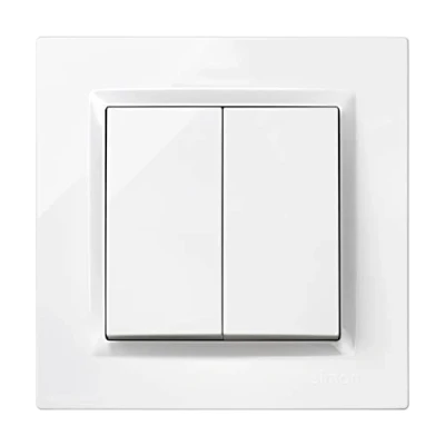 Afbeelding van Dubbele geschakelde schakelaar Simon 8,4 x 4 cm