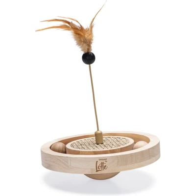 Afbeelding van Designed by Lotte Winni Kattenspeelgoed Hout Bruin 22x22x30 cm