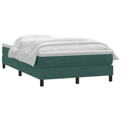 Afbeelding van vidaXL Boxspring met matras fluweel donkergroen 120x210 cm
