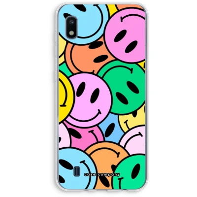 Afbeelding van Case Company® hoesje geschikt voor Samsung Galaxy A10 Smiley N1 Soft Cover Telefoonhoesje Bescherming aan alle Kanten en Schermrand