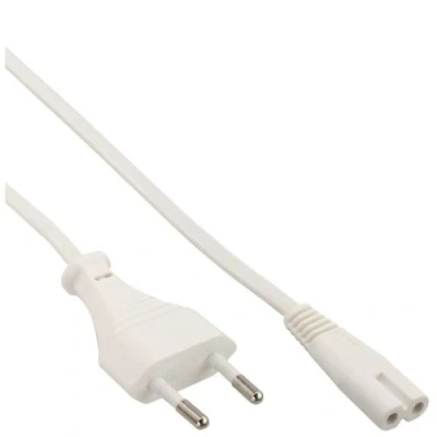 Image de InLine Câble d&#039;alimentation Europlug (M) pour power IEC 60320 C7 2 m blanc