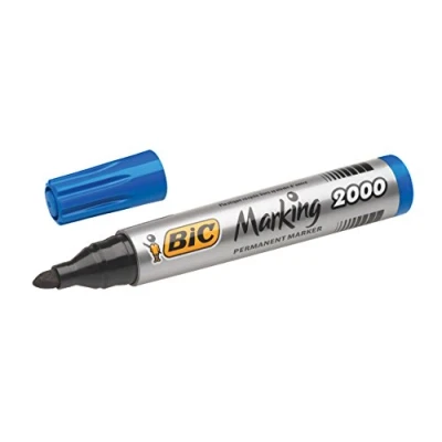 Afbeelding van Bic Permanent Marker 2000 2300 Blauw, Schrijfbreedte 1,7 Mm, Ronde Punt
